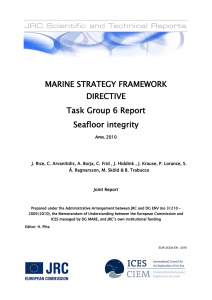 MARINE STRATEGY FRAMEWORK DIRECTIVE Task Group 6 Report