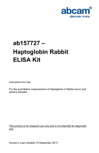 ab157727 – Haptoglobin Rabbit ELISA Kit