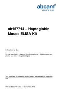 ab157714 – Haptoglobin Mouse ELISA Kit