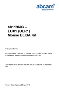 ab119603 – LOX1 (OLR1) Mouse ELISA Kit