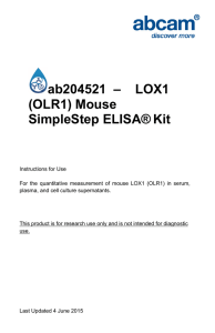 ab204521  –    LOX1 (OLR1) Mouse SimpleStep ELISA® Kit