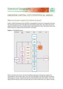 GREATER CAPITAL CITY STATISTICAL AREAS