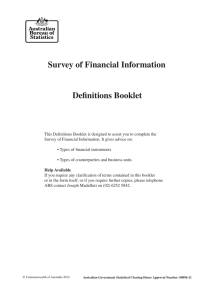 Survey of Financial Information Definitions Booklet