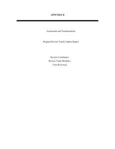 APPEDIX B  Assessment and Transformation Program Review Yearly Update Report