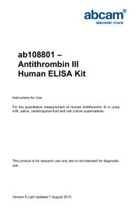 ab108801 – Antithrombin III Human ELISA Kit