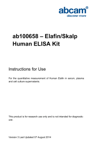 ab100658 – Elafin/Skalp Human ELISA Kit Instructions for Use