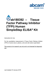 ab188392  –    Tissue Factor Pathway Inhibitor (TFPI) Human