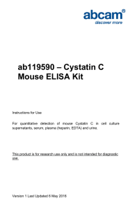 ab119590 – Cystatin C Mouse ELISA Kit