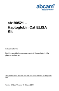 ab190521 – Haptoglobin Cat ELISA Kit