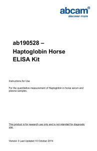 ab190528 – Haptoglobin Horse ELISA Kit