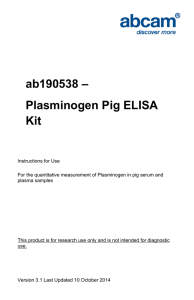 ab190538 – Plasminogen Pig ELISA Kit