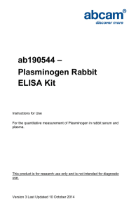 ab190544 – Plasminogen Rabbit ELISA Kit