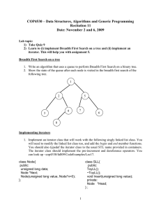 COP4530 – Data Structures, Algorithms and Generic Programming Recitation 11