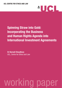 Spinning Straw into Gold: Incorporating the Business and Human Rights Agenda into