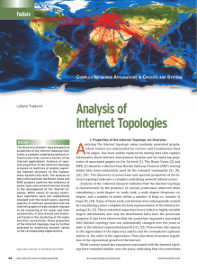 A Analysis of Internet Topologies Feature