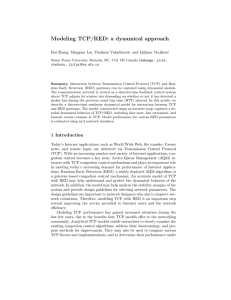 Modeling TCP/RED: a dynamical approach