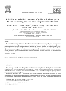 Reliability of individual valuations of public and private goods: