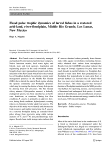 Flood pulse trophic dynamics of larval fishes in a restored