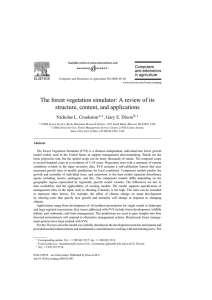 The forest vegetation simulator: A review of its Nicholas L. Crookston