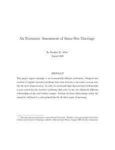 An Economic Assessment of Same-Sex Marriage