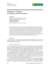 Pedagogy in Cyberspace: the dynamics of online discourse