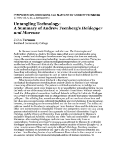 Untangling Technology: Heidegger and Marcuse