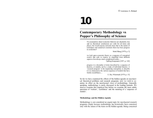 10 Contemporary Methodology vs Popper’s Philosophy of Science 