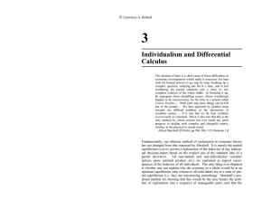 3 Individualism and Differential Calculus 