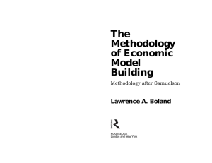 The Methodology of Economic Model