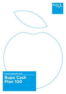 Bupa Cash Plan 100 Payroll application form