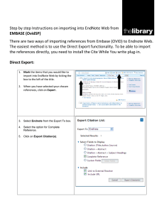 Step by step Instructions on importing into EndNote Web from