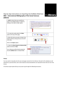 Step by step instructions on importing into EndNote Web from (EBSCO)