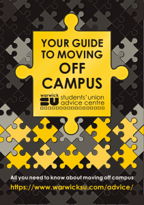 OFF CAMPUS YOUR GUIDE TO MOVING