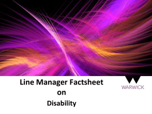 Line Manager Factsheet on Disability
