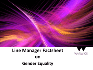 Line Manager Factsheet on Gender Equality