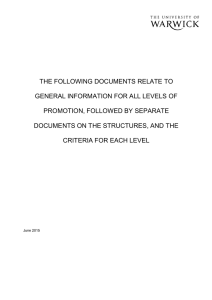 THE FOLLOWING DOCUMENTS RELATE TO GENERAL INFORMATION FOR ALL LEVELS OF