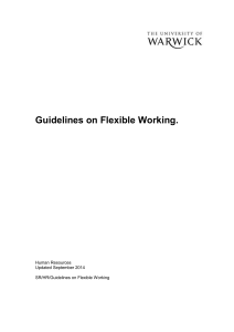 Guidelines on Flexible Working.  Human Resources Updated September 2014