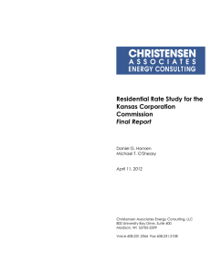 Residential Rate Study for the Kansas Corporation Commission Final Report