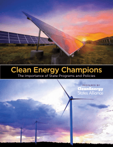 Clean Energy Champions The Importance of State Programs and Policies