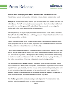 Sensus Marks the Deployment of Four Million FlexNet SmartPoint Devices