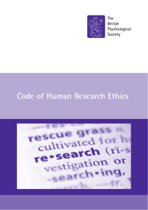 Code of Human Research Ethics