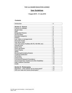 User Guidelines  Contents