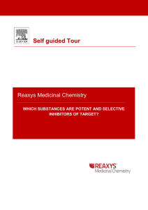 Self guided Tour Reaxys Medicinal Chemistry WHICH SUBSTANCES ARE POTENT AND SELECTIVE