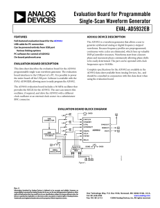 Evaluation Board for Programmable Single-Scan Waveform Generator EVAL-AD5932EB