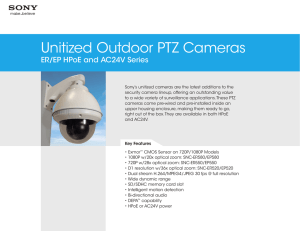 Unitized Outdoor PTZ Cameras ER/EP HPoE and AC24V Series