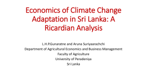 Economics of Climate Change Adaptation in Sri Lanka: A Ricardian Analysis