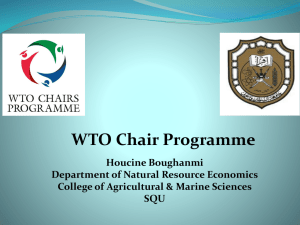 WTO Chair Programme