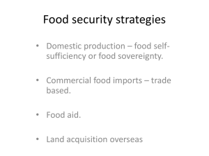 Food security strategies