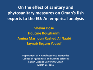 On the effect of sanitary and phytosanitary measures on Oman’s fish