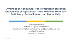 Dynamics of Agricultural Transformation in Sri Lanka: